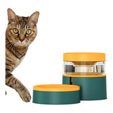 Kit Comedero Y Bebedero Para Perros O Gatos 2 En 1 Color Amarillo/azul