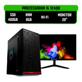 Computador Completo I5 12400 Ram 8gb Ssd 480gb Monitor 20 