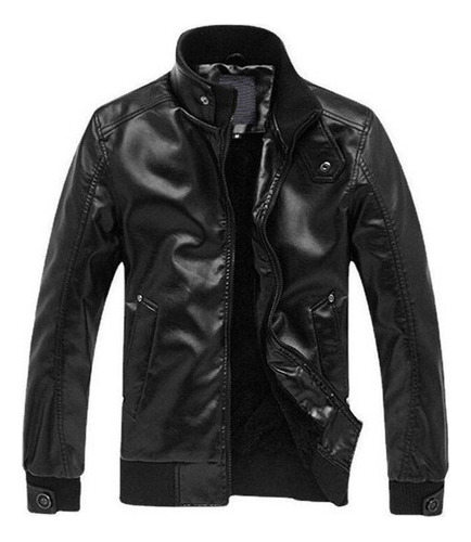 Chaqueta Cuero Para Hombre Estilo Moto Slim Fit Al Por Mayor