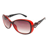 Lentes Casuales Degradado Armazón Rojo Micas Humo Wallis