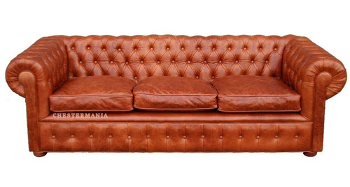 Sillon Chester Sofa Chesterfield De Cuero Vacuno Original