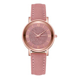 Reloj Gypsophila Reloj De Cuarzo A La Moda Para Mujer Color De La Correa Rosa Color Del Fondo Rosa