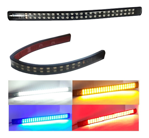 Tira Led Estrobo Flexible 24cm Atmosferica De 48 Leds