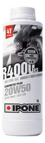 Aceite Semisintético Moto Ipone Lubricante R4000 Rs 4t 20w50