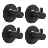 Promocion De 4percheros Adhesivos Negro De Pared Para Baño