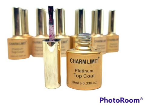 Charm Limit Platinum Top Coat Uv/led 10ml X 12 Unidades