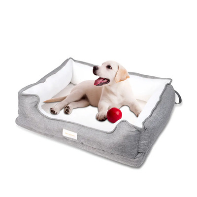 Trixter Cama Para Perros Y Gatos Medianos. Cama Para Mascotas Medianas Y Grandes Lavable Ortopédica Suave Diseño Colchoneta Para Interior Gris Liso