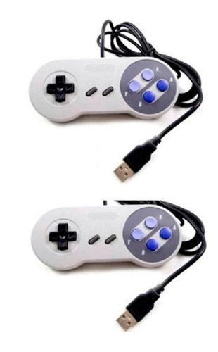 2 Controles Usb Compatible Con Snes Pc Raspberry Laptop