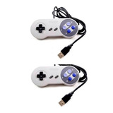 2 Controles Usb Compatible Con Snes Pc Raspberry Laptop