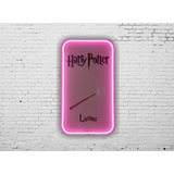 Cuadro Harry Potter Neon Led Lumos Varita 