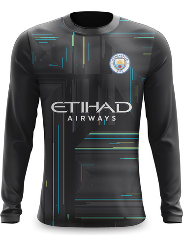 Camisa Manga Longa Futebol Manchester City Haaland  Goleiro#