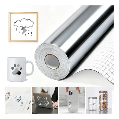 Aezoxán® Vinilo Plateado Brillante Adhesivo Permanente 30.5cmx3.05m Para Cricut Silhouette,vinil Para Impresion Laser,vinil Para Cricut,vinil Adhesivo,vinil Adhesivo Resistente Al Agua,publicidad | MercadoLibre