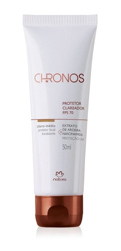 Natura Protetor Facial Clareador Chronos Fps 70 Claro/médio