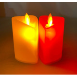 Pack 6 Velas Led Con Efecto Llama Luz Cálida Forma Corazón