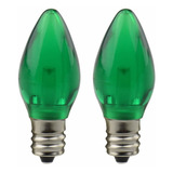 Candex Led C7 Green Holiday Bulb E12 Candelabra, 1 W (equ