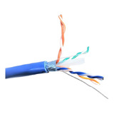 Micro Conectores 500 Pies Cat6 Stp Solido Exterior Bulk E...