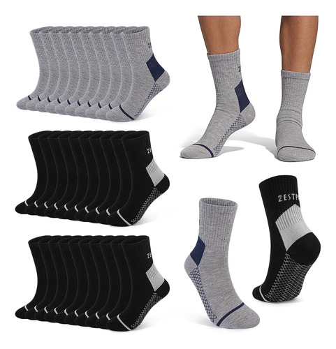 15 Pares Calceta Deportiva Hombre Calcetin De Trabajo Tines