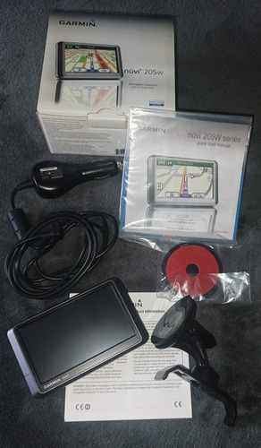 Gps Garmin Nuvi205w Series. Cargador Garmin.soporte P/vidrio