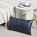 Fundas De Almohada Impermeables Lumbar Azul Marino De C...