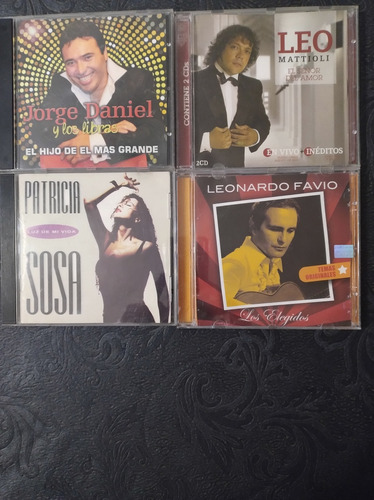 Lote 4 Cd  Originales  L Favio, L Mattioli, P Sosa, J Daniel