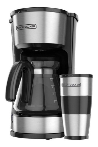 Cafetera Black+decker Cm0755s Semi Automática Negra Y Plateada De Goteo 220v