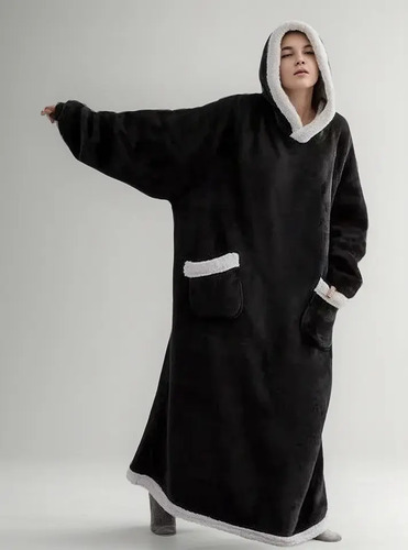 Pijama Cobija Tipo Sudadera Con Mangas Y Capucha Para Ver Tv