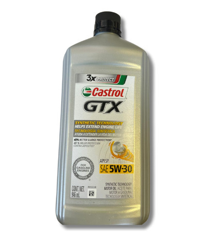 Aceite Castrol Gtx Ultraclean Sae 5w30 0.946l Semi-sintetico