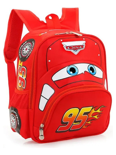 Mochila De Cars Rayo Mcqueen Escolar Colegio 