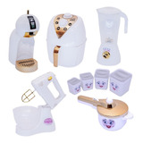 Kit Cozinha Princesa  Eletro Menina Branco Air Fryer 9pç