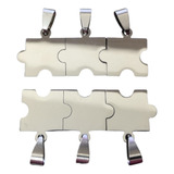 Dije Rompecabeza Puzzle C/ Cadenas Todo Acero Quirurgico X6