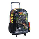 Mochila Con Carro 16 PuLG Jurassic World Escolar Pelicula Ed