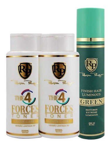 Robson Peluquero Kit 4 Forces Shampoo+ Máscara+ Finish Green