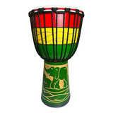 Taoskne Djembe Drum 10 , Bongo Congo, Tambor Africano - Hech