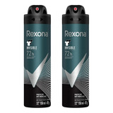 Desodorante Aero Rexona 150ml Masc Invisible-kit C/2un
