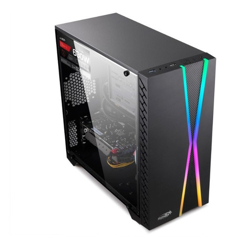 Gabinete Pc Gamer Sentey X10 Panel Rgb Acrilico