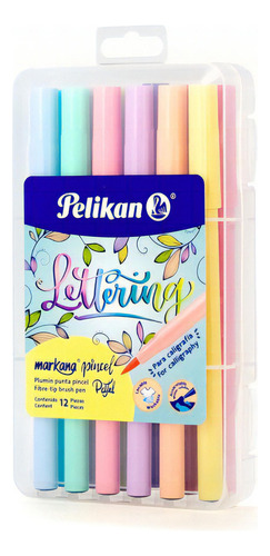 Marcador Punta Pincel Markana Pastel X 12 Uds Pelikan