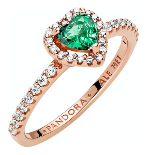 Anillo Pandora Corazón Verde Brillante + Kit De Regalo