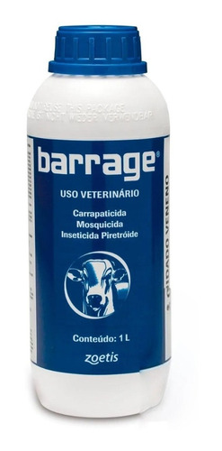 Barrage 15% Ec 1lt (carrapato, Mosca) - Zoetis - Original Nf