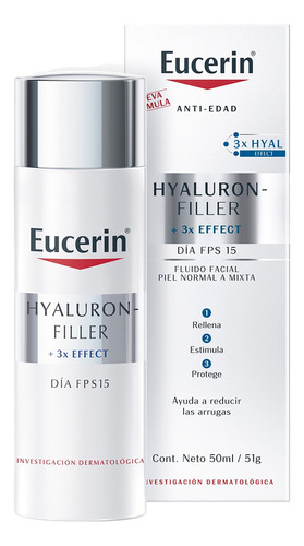 Eucerin Hyaluron Filler Día Piel Normal A Mixta Fps15 X 50ml