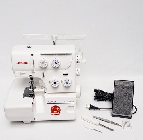 Maquina De Coser Overlock Janome 7034d 4 Hilos No Brother 