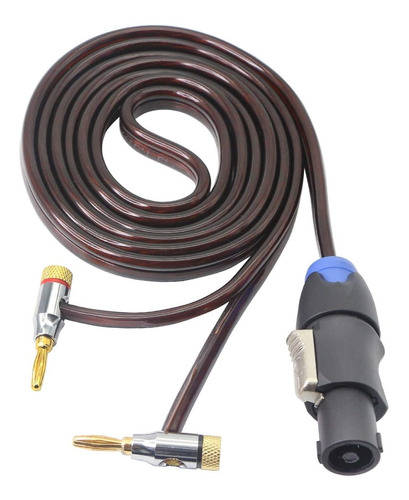 Cable Para Parlante Conector Speakon Macho A Banana De 2 Mt