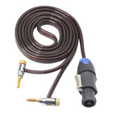 Cable Para Parlante Conector Speakon Macho A Banana De 2 Mt