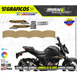 Calcomanias Gixxer Tipo Original Dorado 