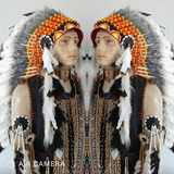 Cocar Indígena Chefe Ceremonial Nativo Americano Xamanismo