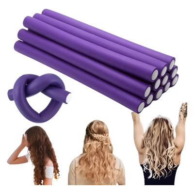 Tubos Rizadores De Cabello Flexibles Rizos Cabello Sin Calo 01 | MercadoLibre
