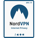 Nordvpn - 6 Dispositivos 1 Ano