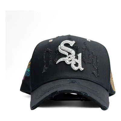 Gorra Diseño Dandy Hats X Junior H Psicodelica Sad Boyz 2 Negro Ajustable Psicodelica Sad Boyz