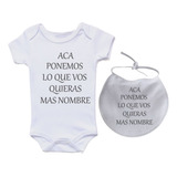 Body+ Babero Bebe Personalizado Mas Nombre Baby Shower Ajuar