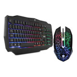 Kit Gamer Teclado Semi Mecânico + Mouse Gamer 2400dpi Led