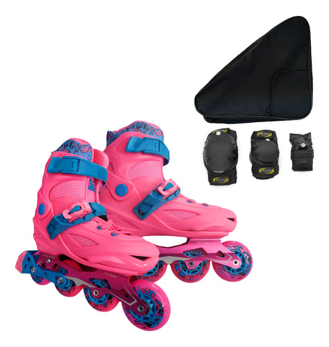 Patines Cr Freeskate Ajustable + Mochila + Protecciones